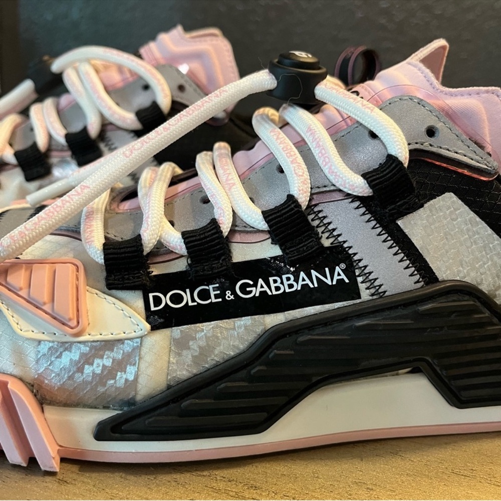 Dolce & Gabbana Pink and Black Women's Sneakers